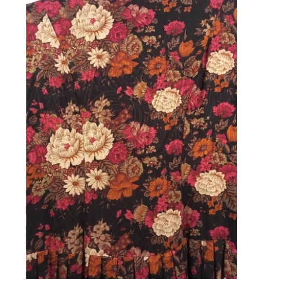 Vintage 80s Boutique Orange Pink Black White Dress - Picture 4 of 11